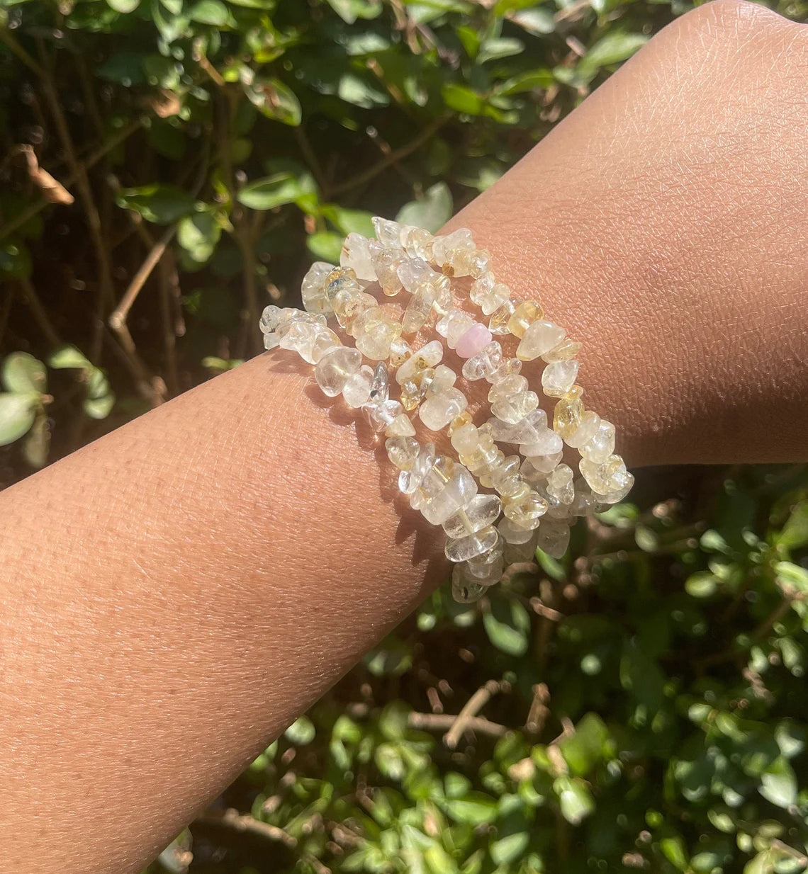 Rultilated Quartz Chip Bracelet