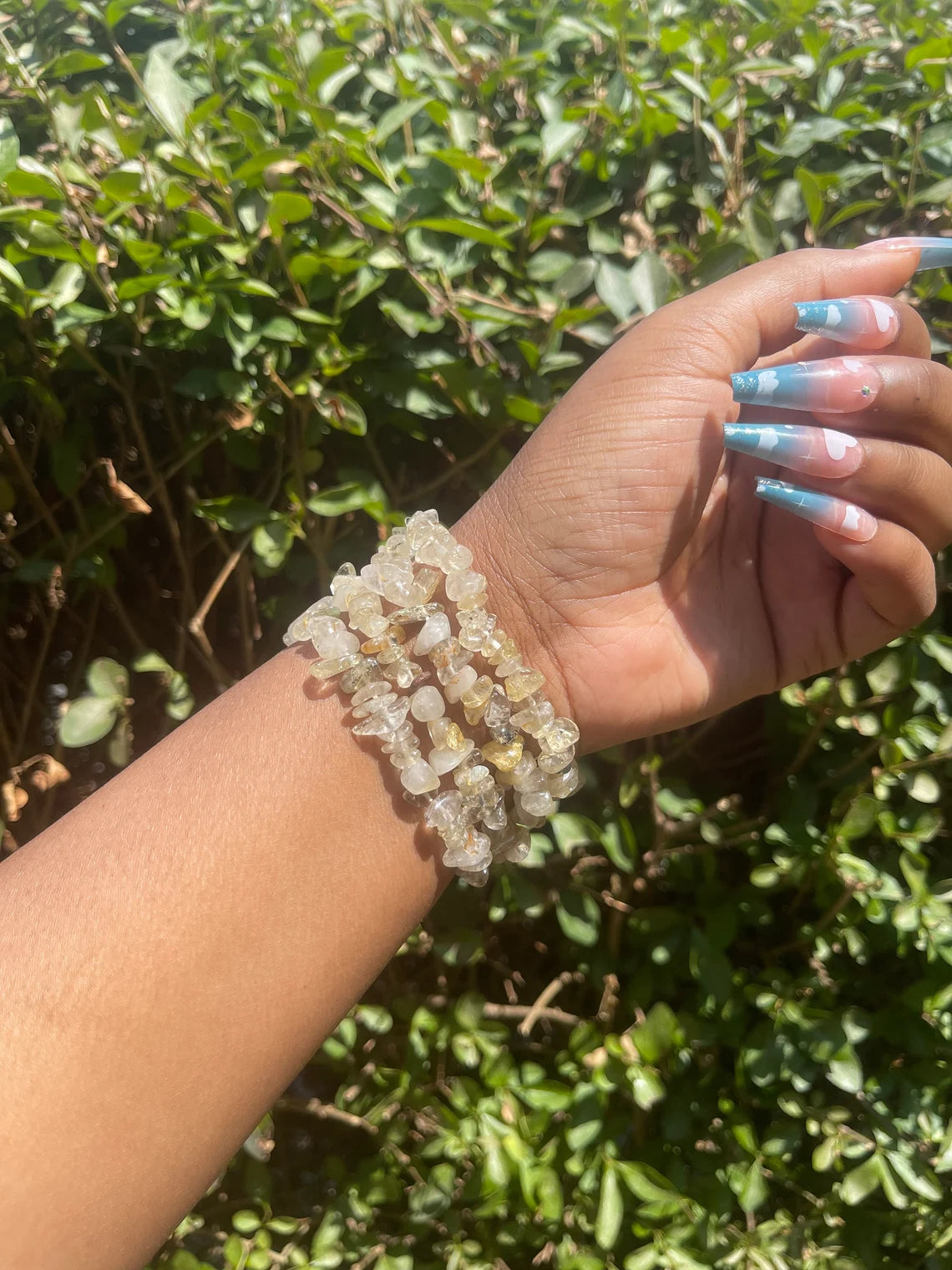 Rultilated Quartz Chip Bracelet