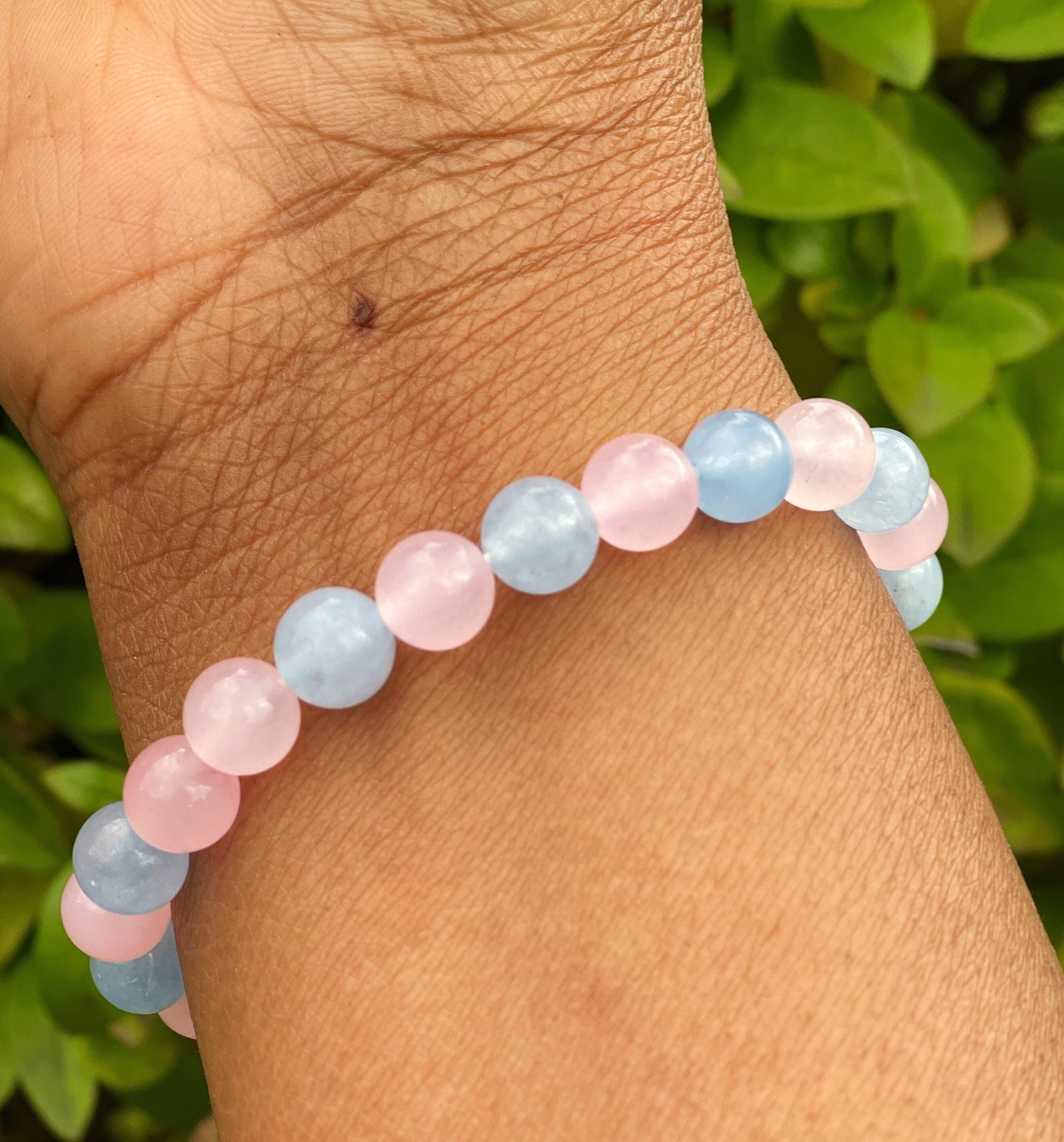 Rose Quartz Aquamarine Bracelet