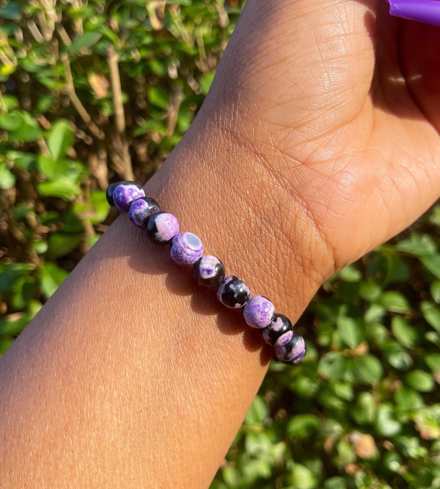 Purple Orca Agate Bracelet