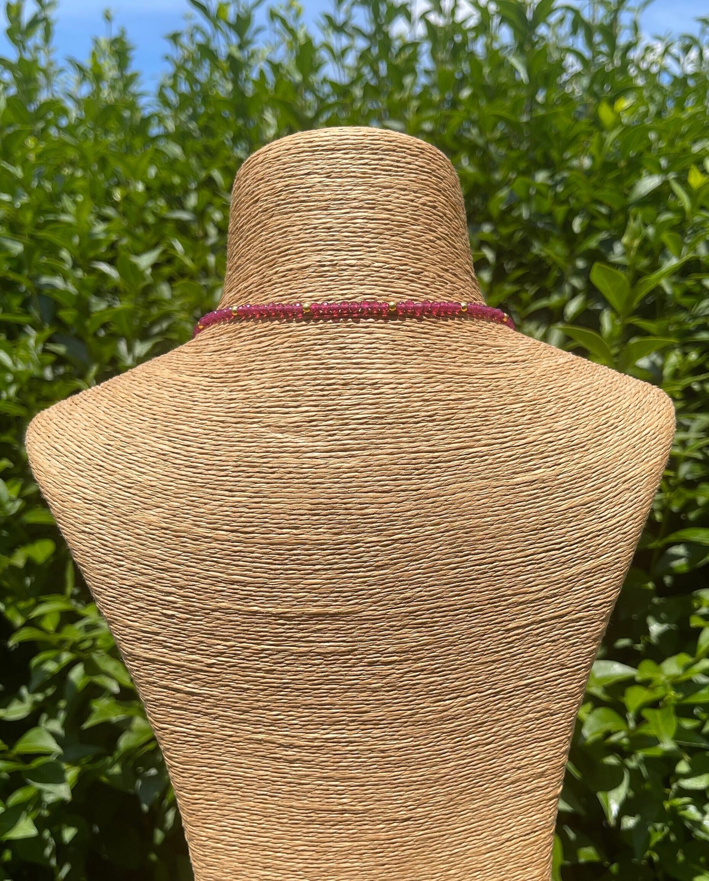Garnet Pearl Choker