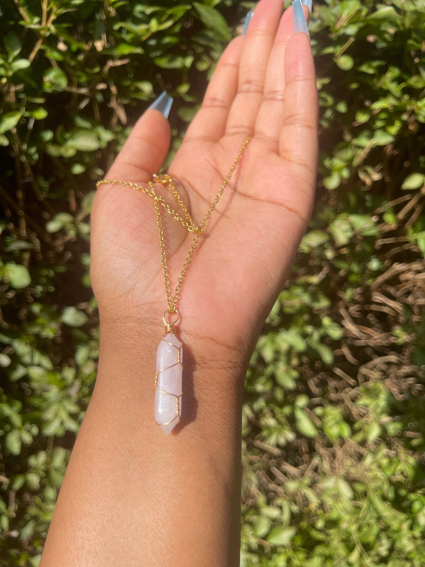 Rose Quartz Pendant Necklace