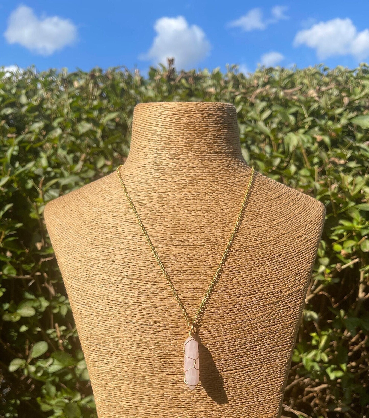Rose Quartz Pendant Necklace