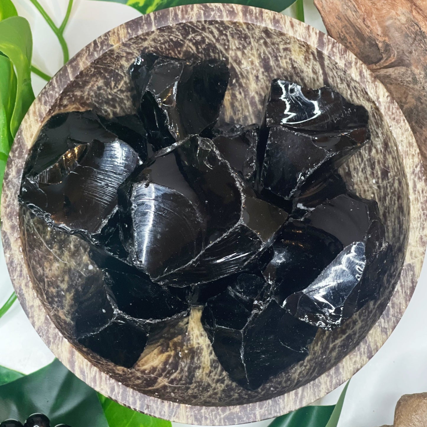 Raw Black Obsidian