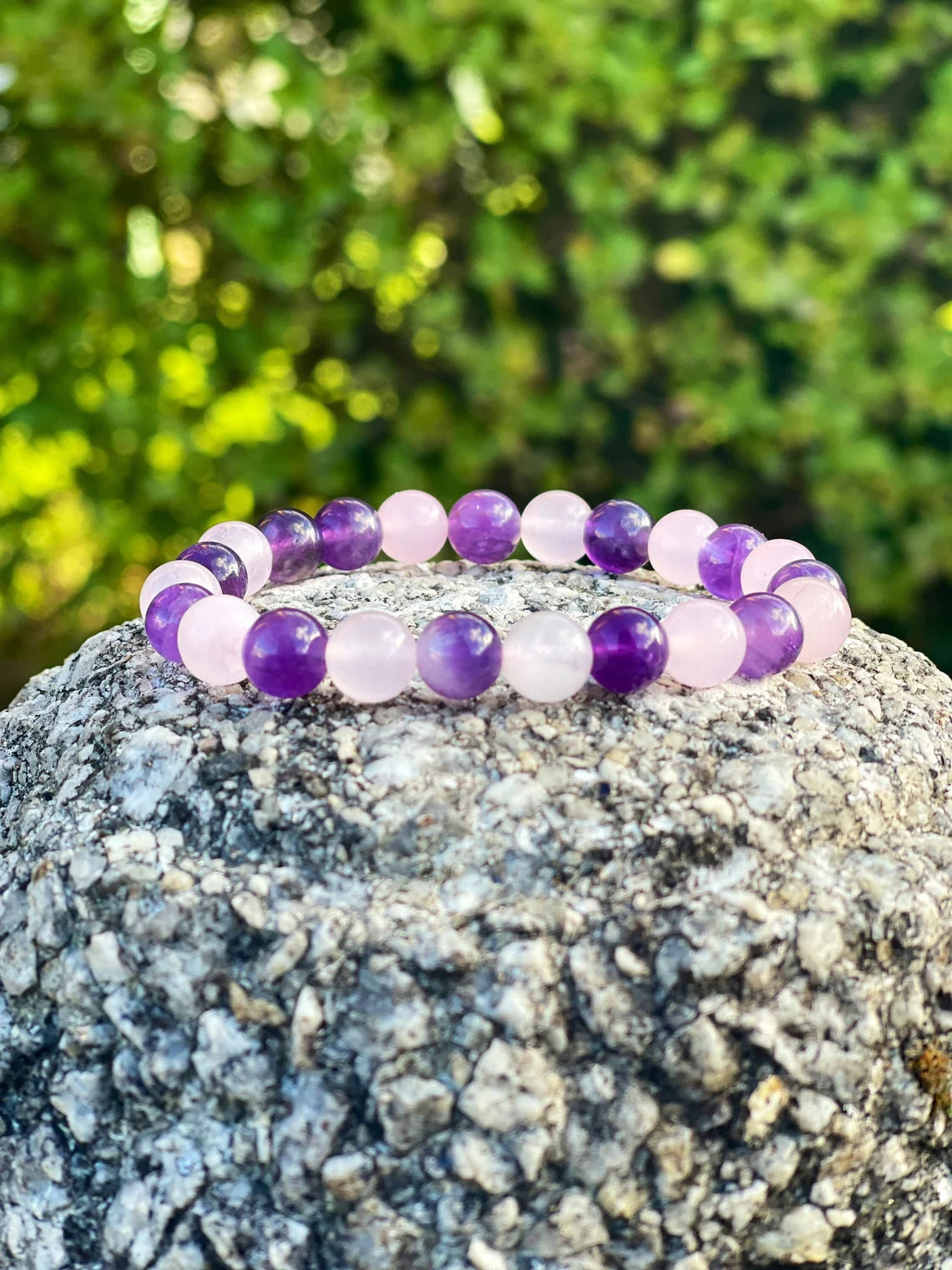 Rose Quartz & Amethyst Bracelet