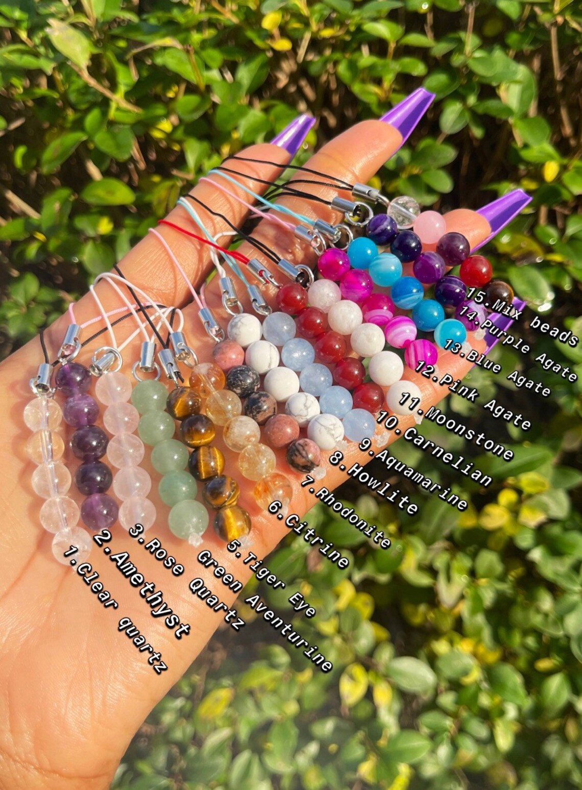 Crystal Beaded Phone Chain