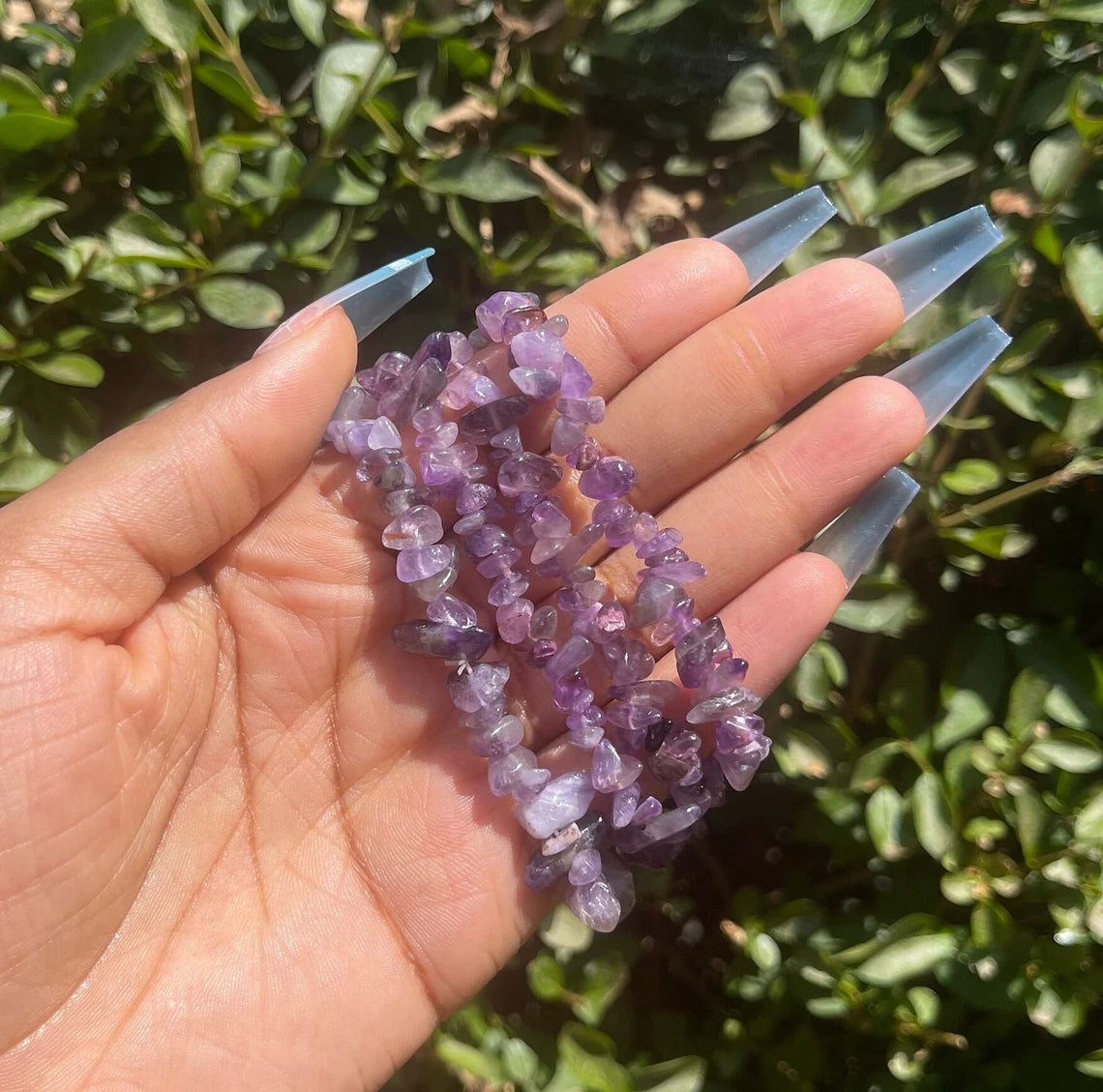 Amethyst Chip Bracelet