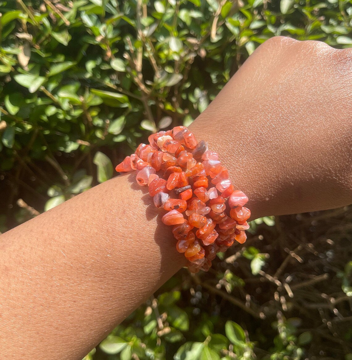 Carnelian Chip Bracelet