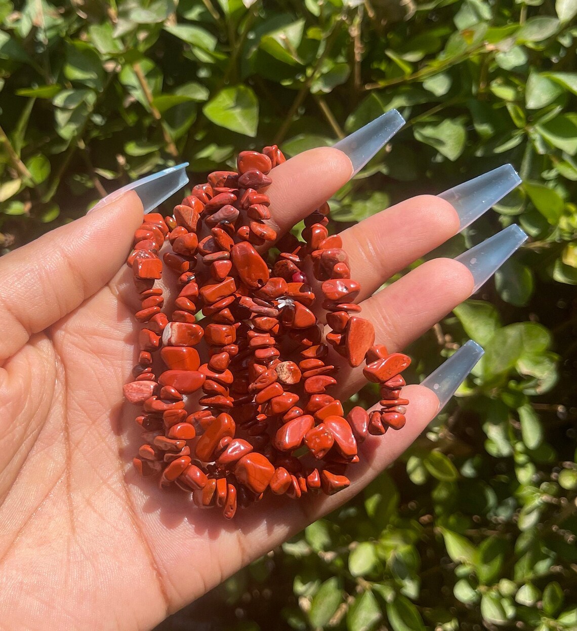 Red Jasper Chip Bracelet