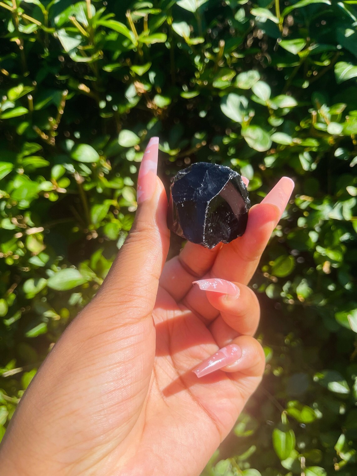 Raw Black Obsidian