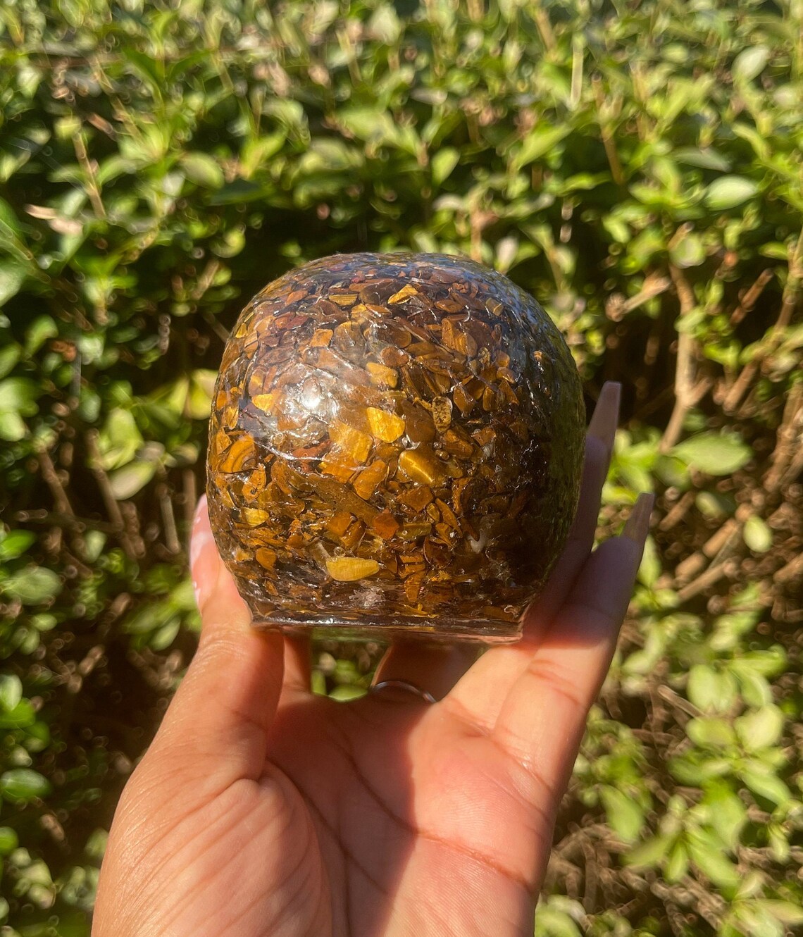 Tiger Eye Gemstone Skull