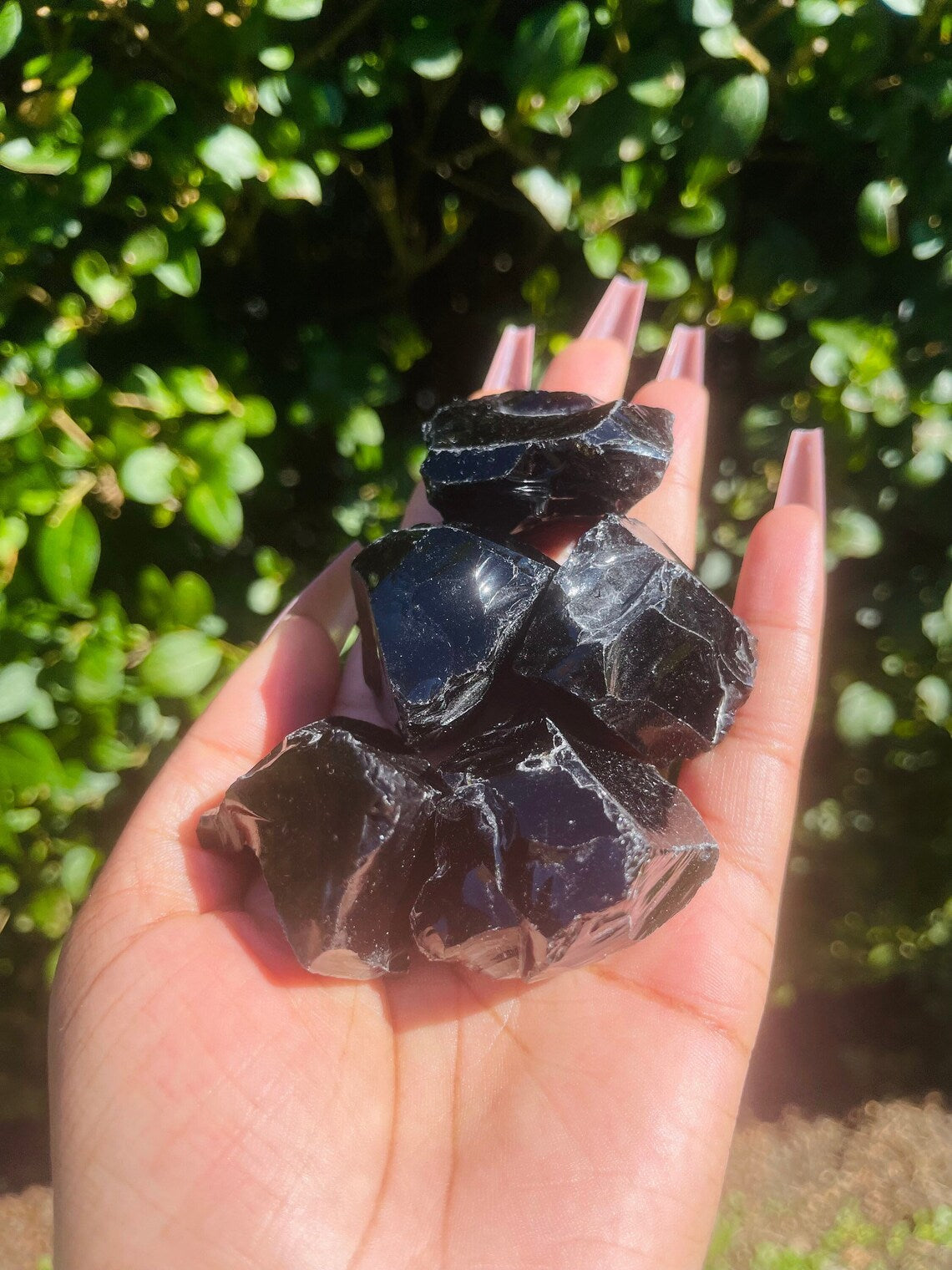 Raw Black Obsidian