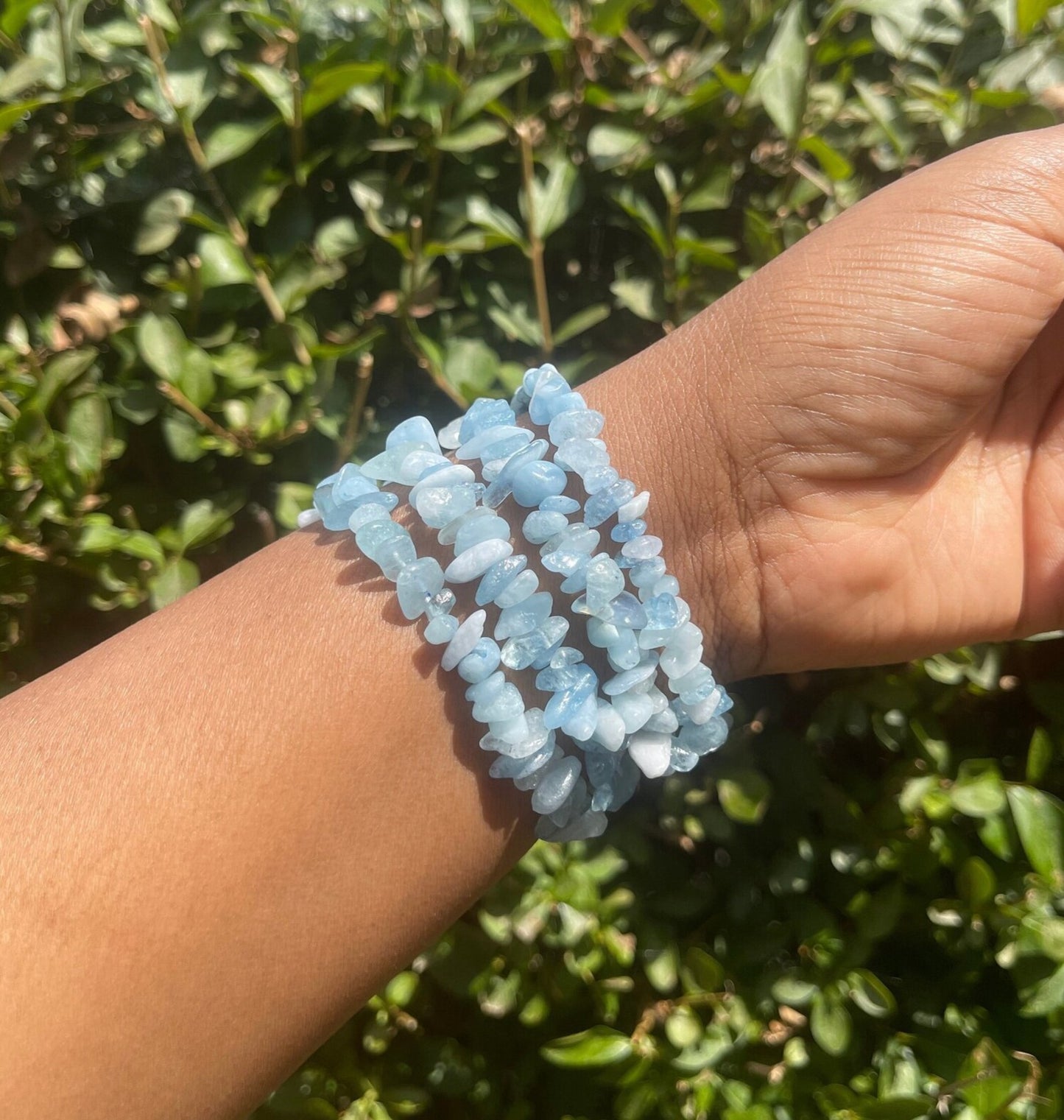 Aquamarine Chip Bracelet