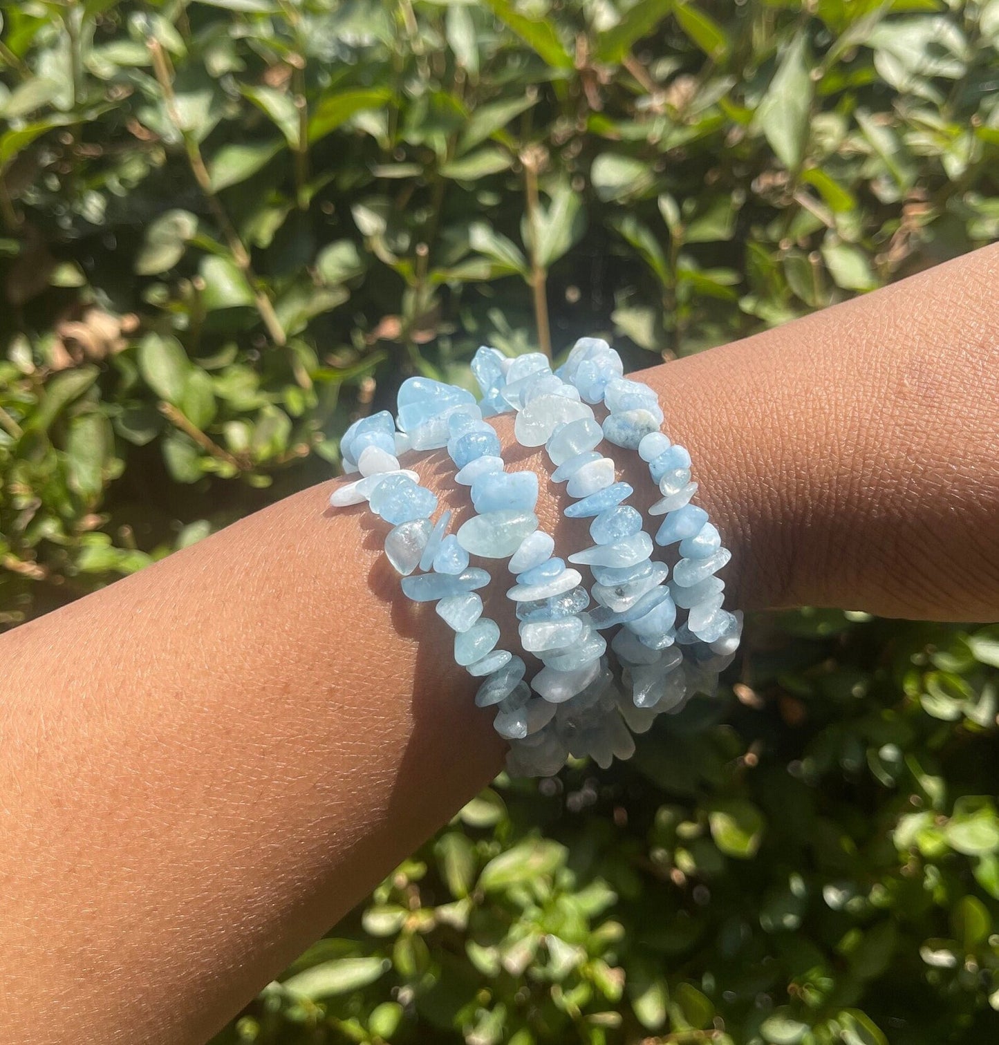 Aquamarine Chip Bracelet