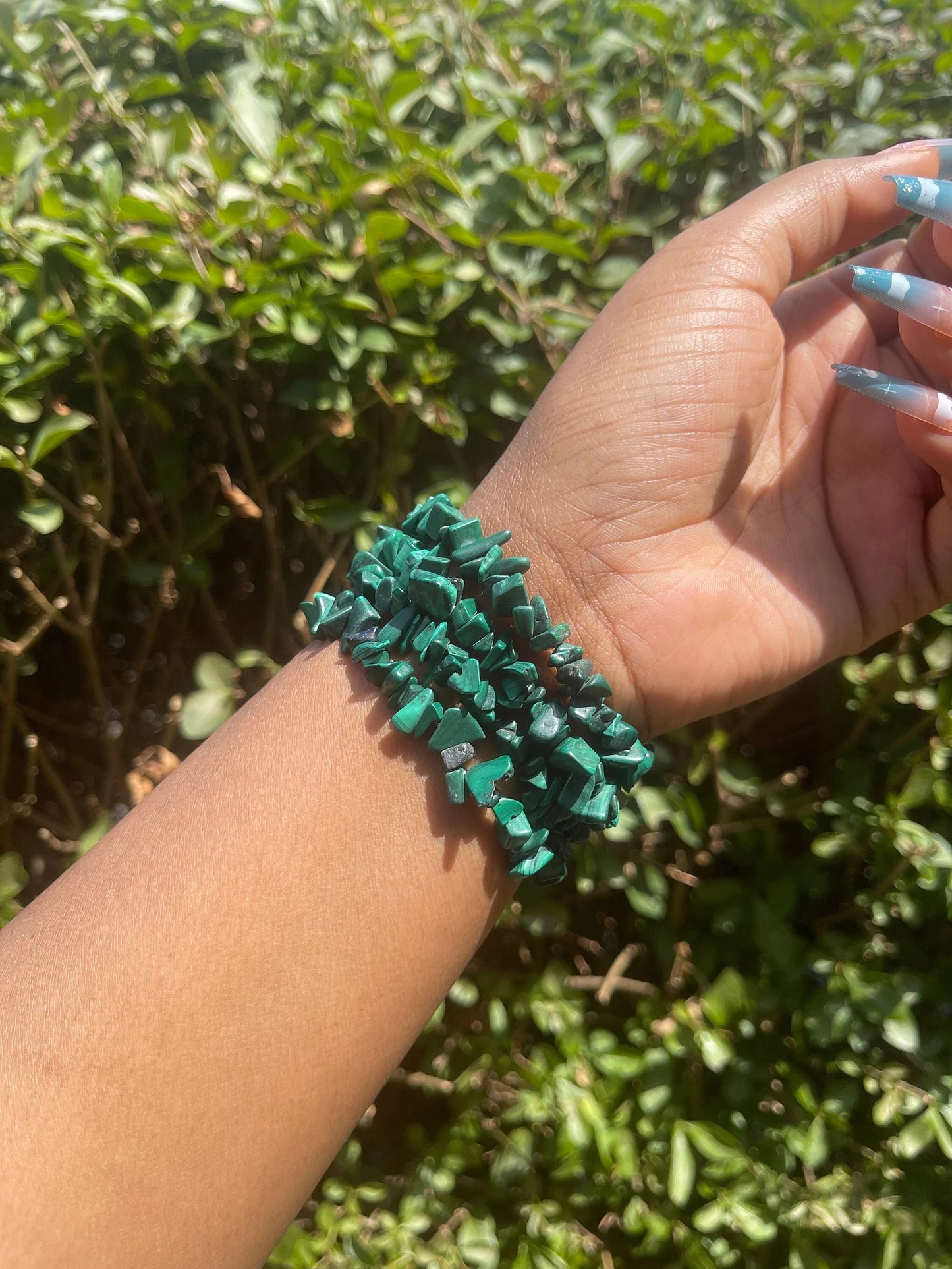 Malachite Chip Bracelet