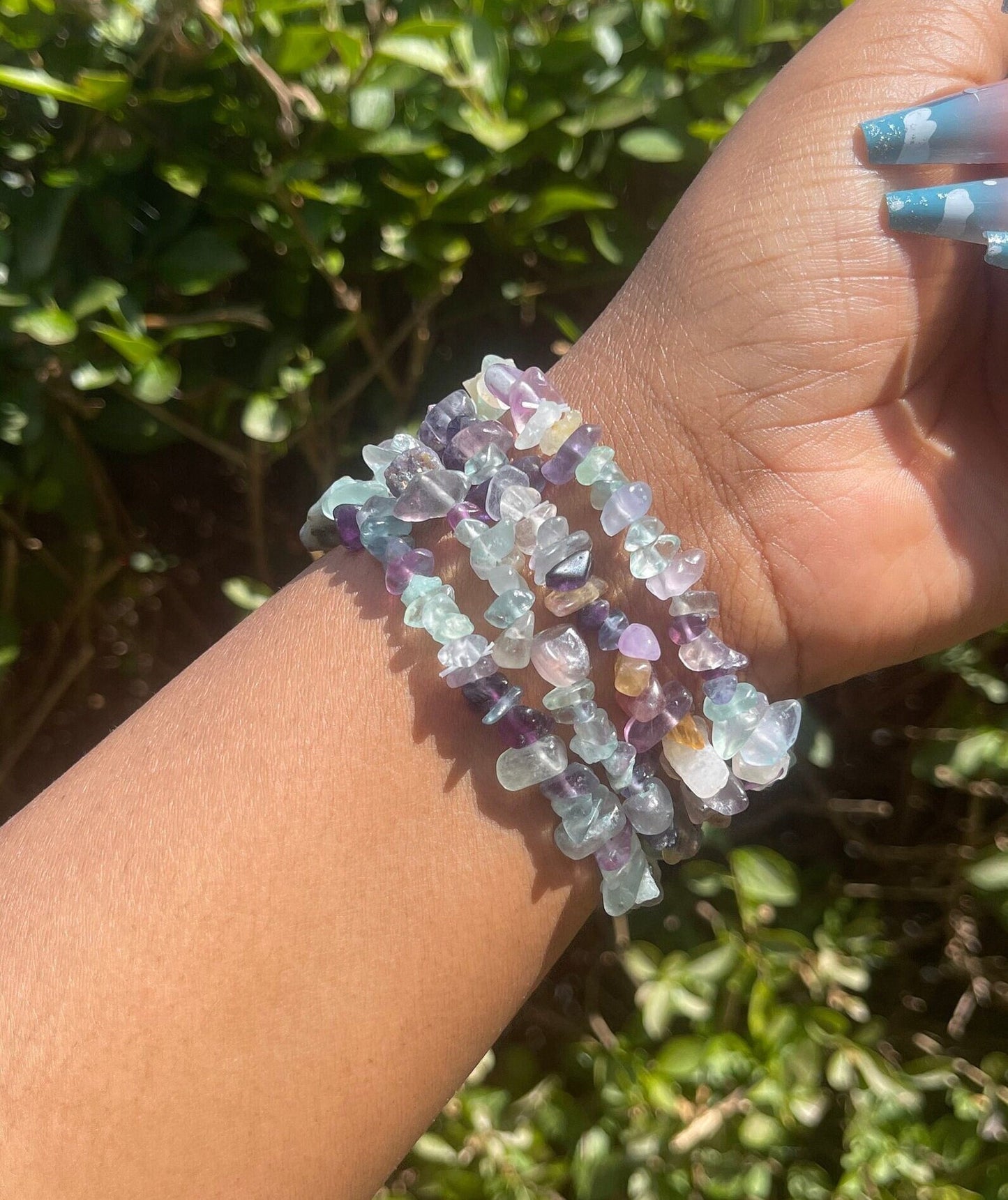 Fluorite Chip Bracelet