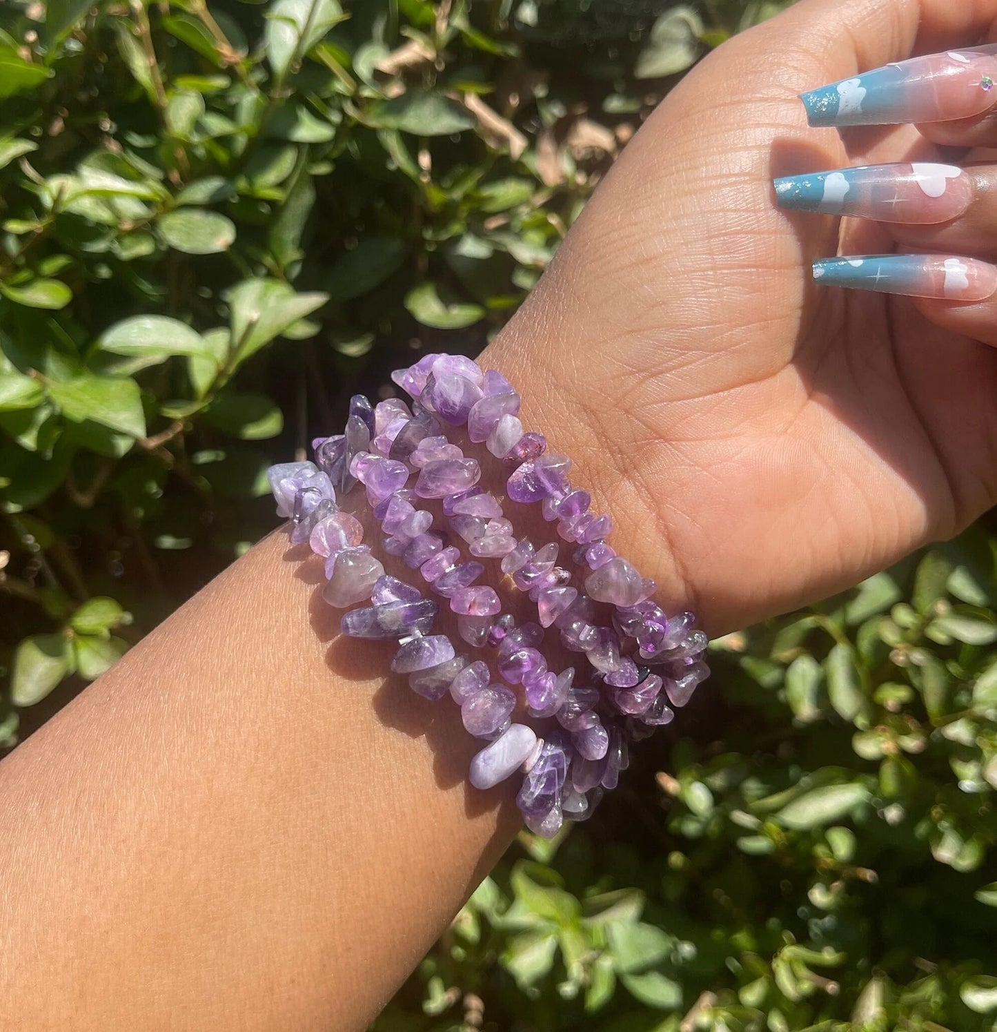 Amethyst Chip Bracelet