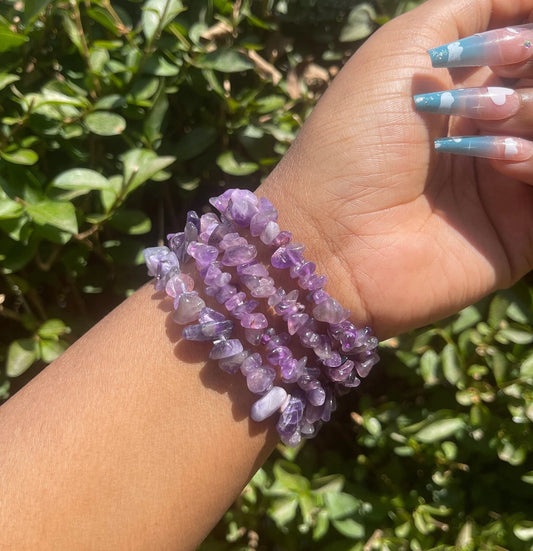 Amethyst Chip Bracelet