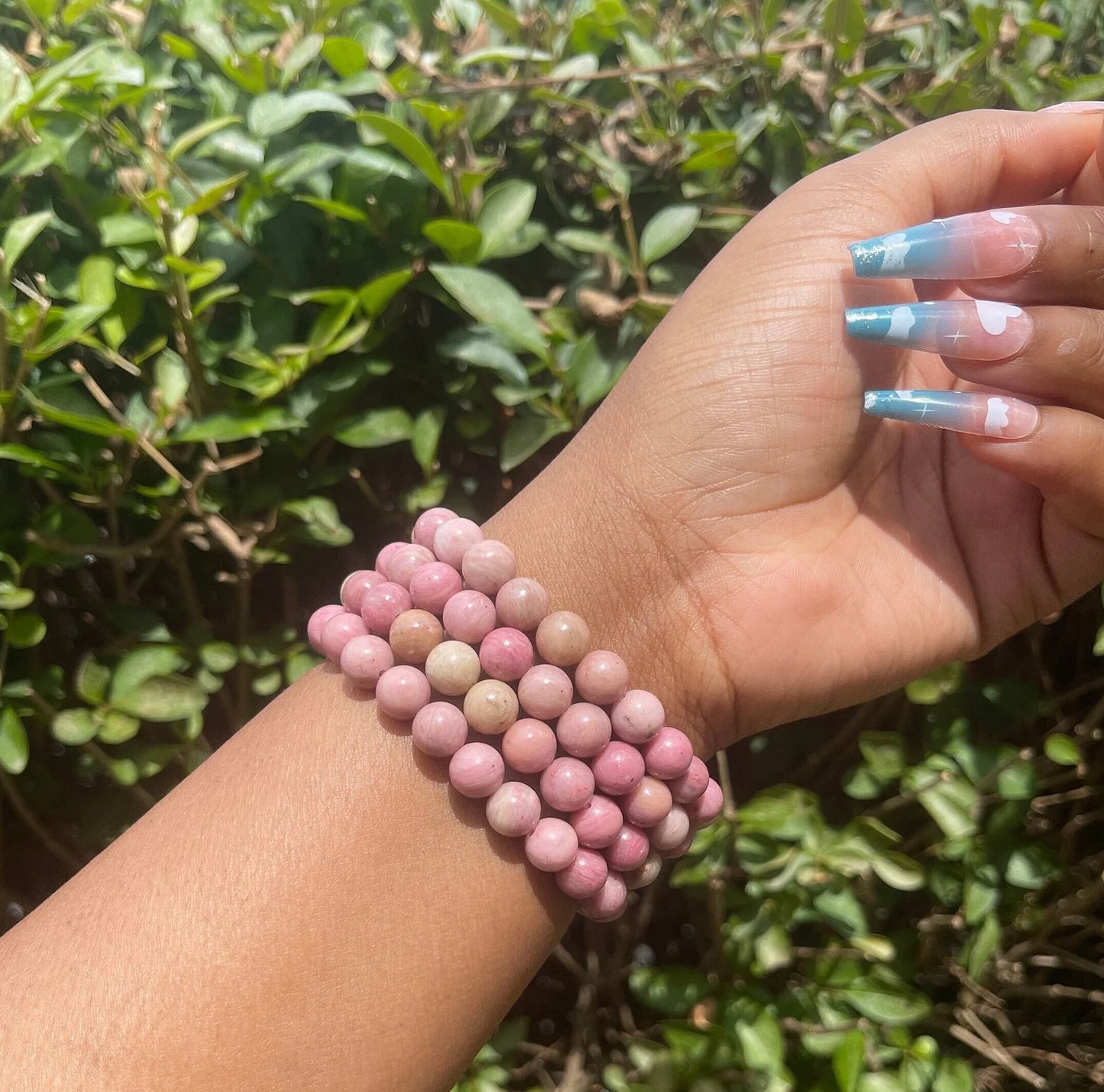 Pink Rhodonite Bracelet