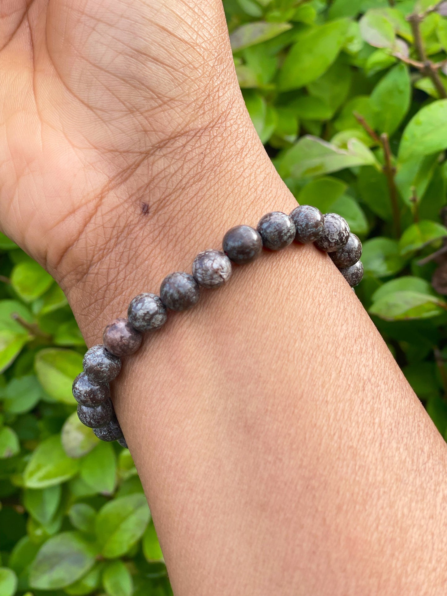 Red Obsidian Snowflake Bracelet