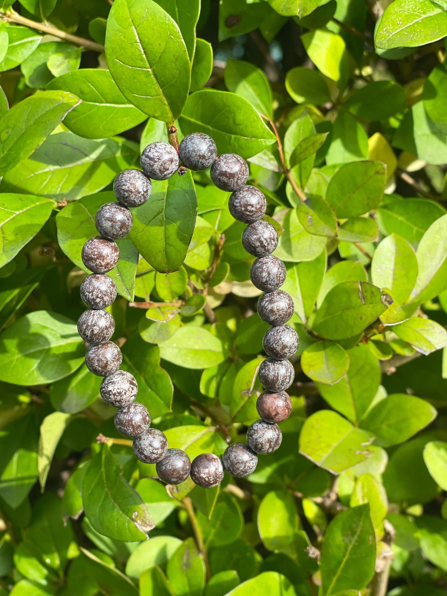 Red Obsidian Snowflake Bracelet