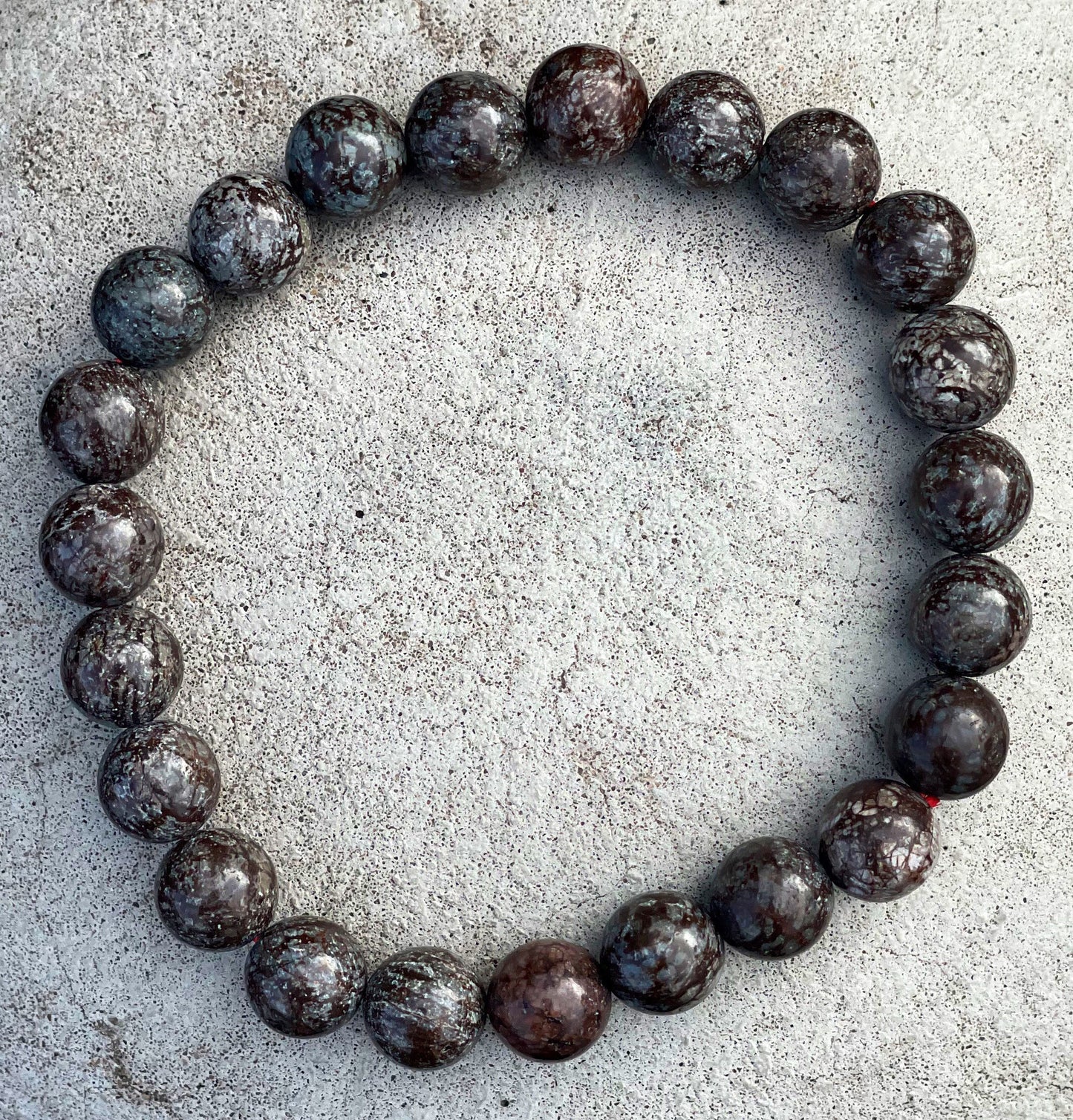Red Obsidian Snowflake Bracelet