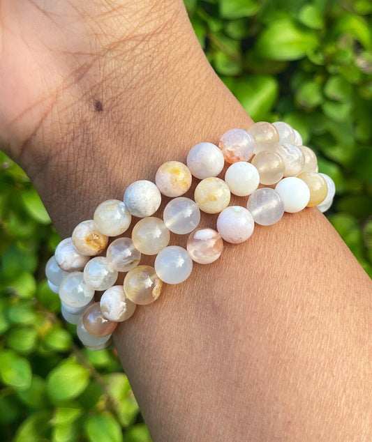 Sakura Flower Agate Bracelet
