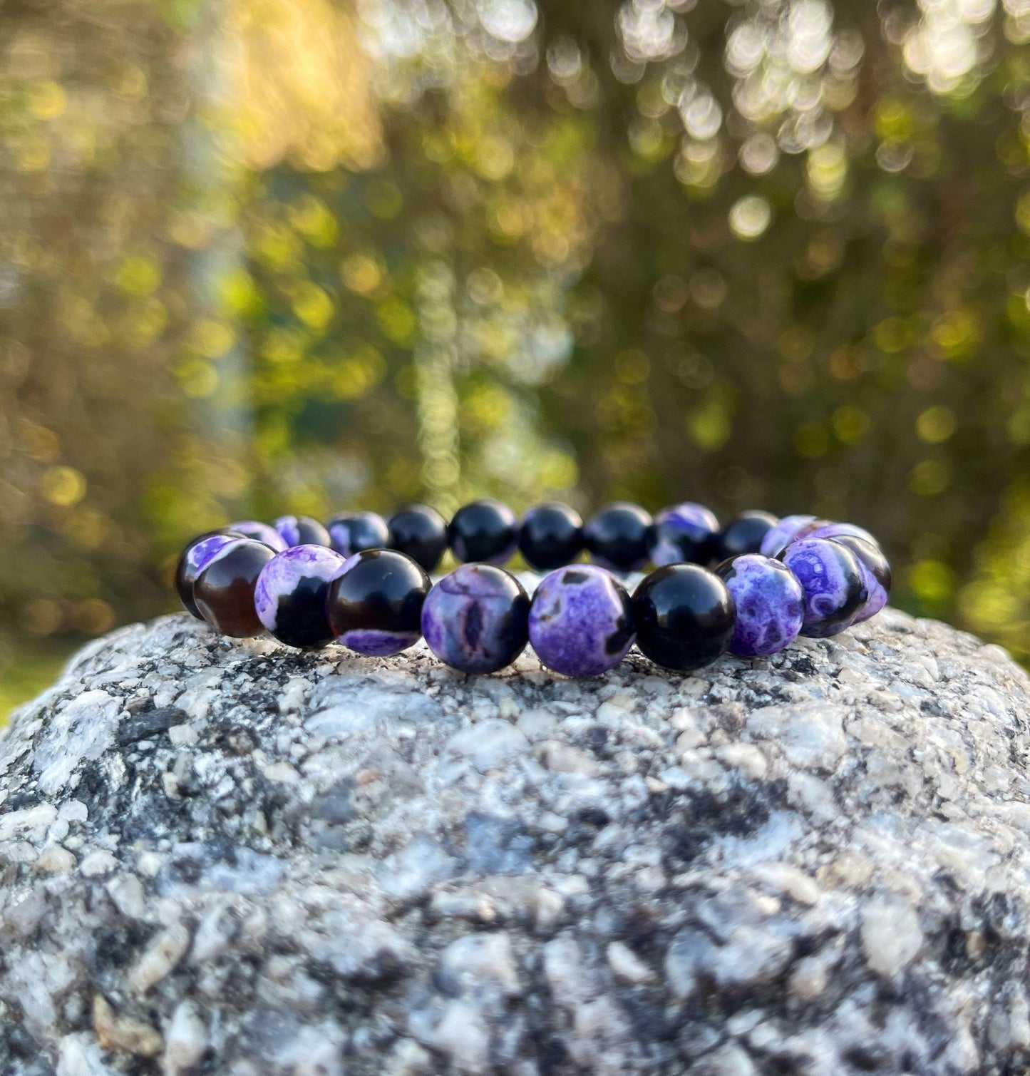 Purple Orca Agate Bracelet