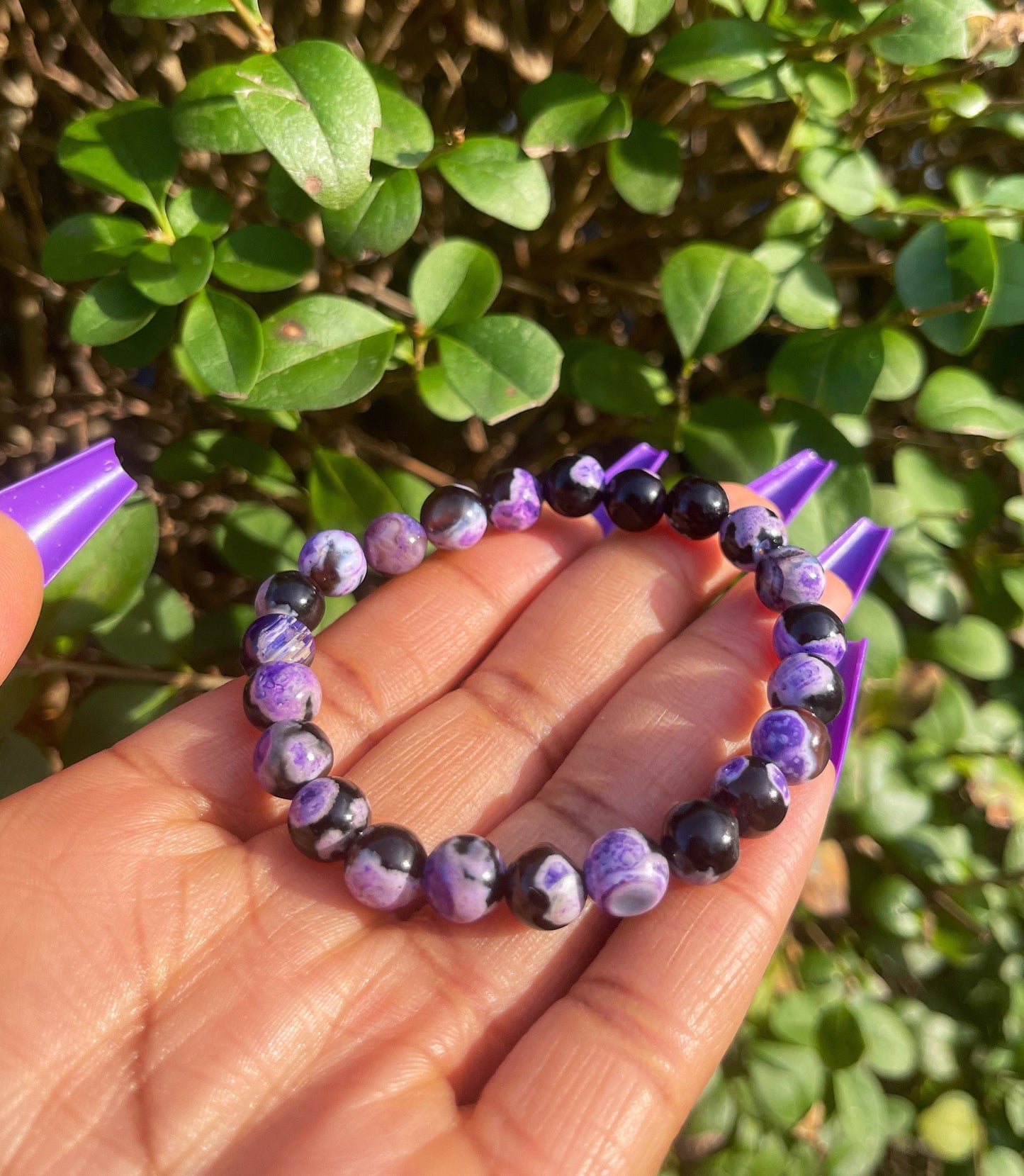 Purple Orca Agate Bracelet