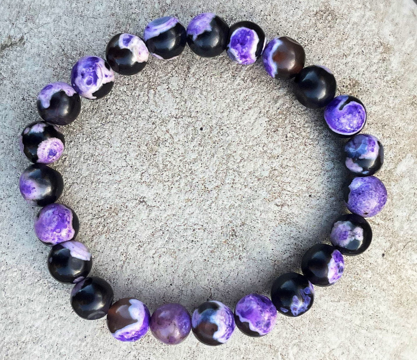 Purple Orca Agate Bracelet