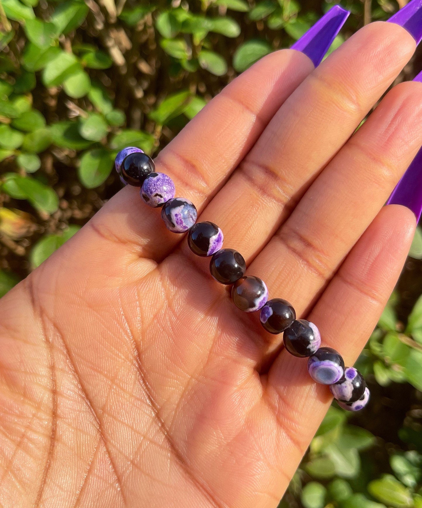 Purple Orca Agate Bracelet