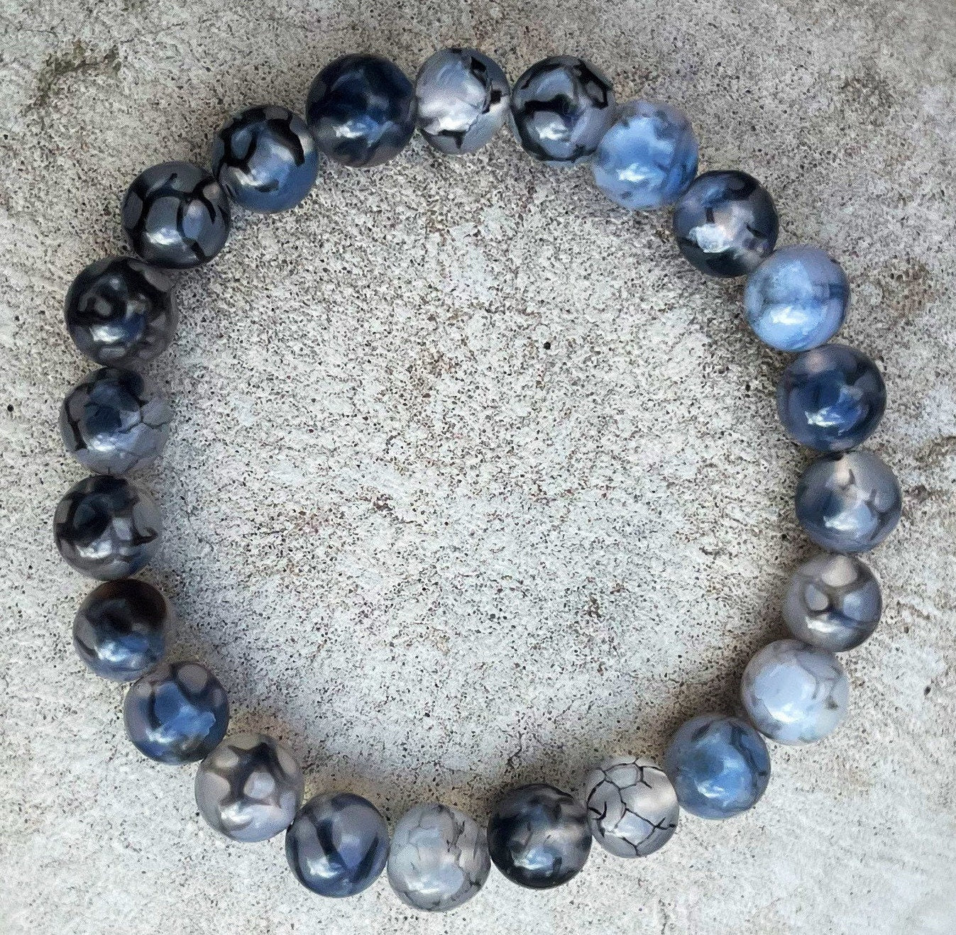 Spider Web Agate Bracelet
