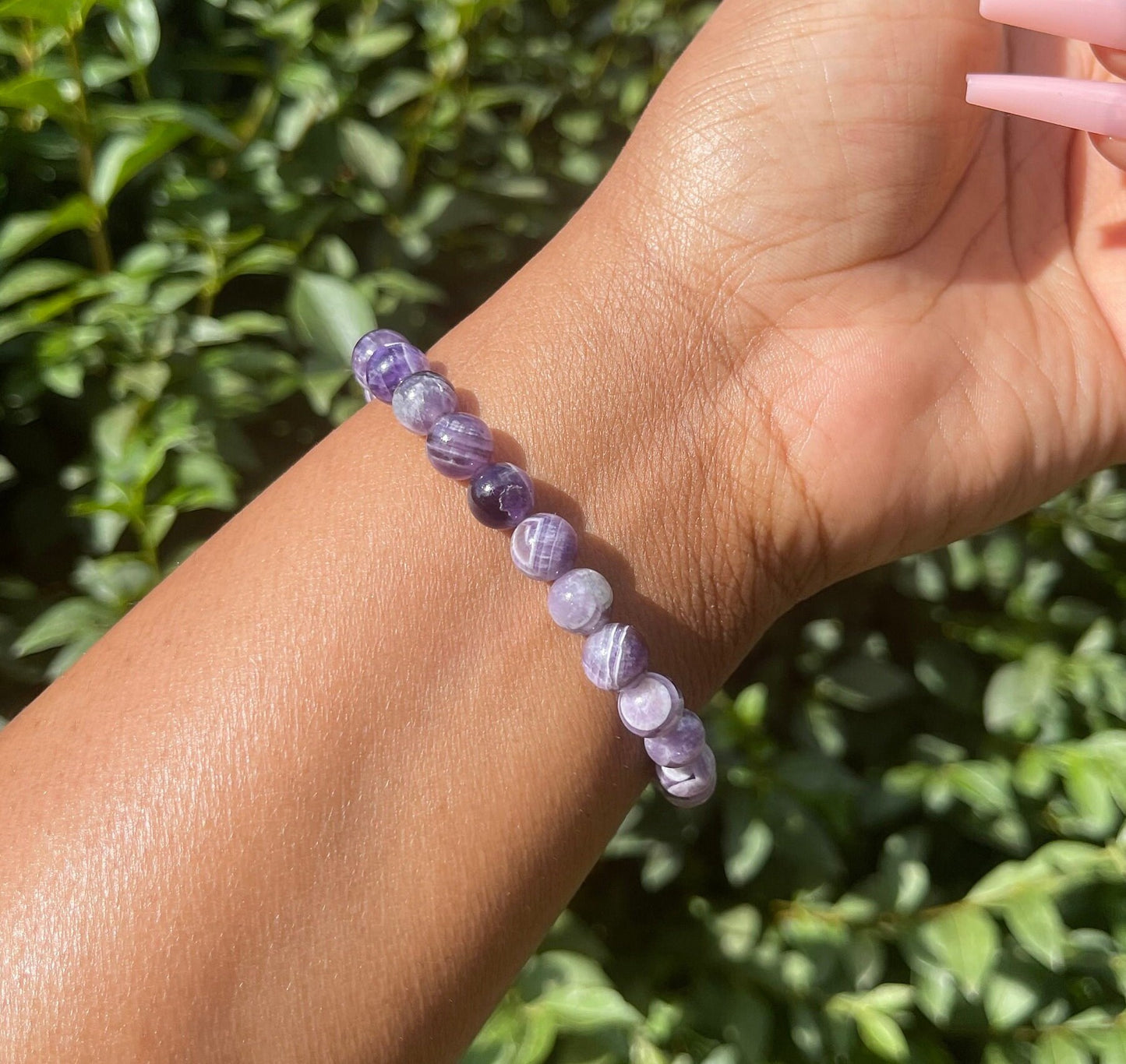 Chevron Amethyst Bracelet