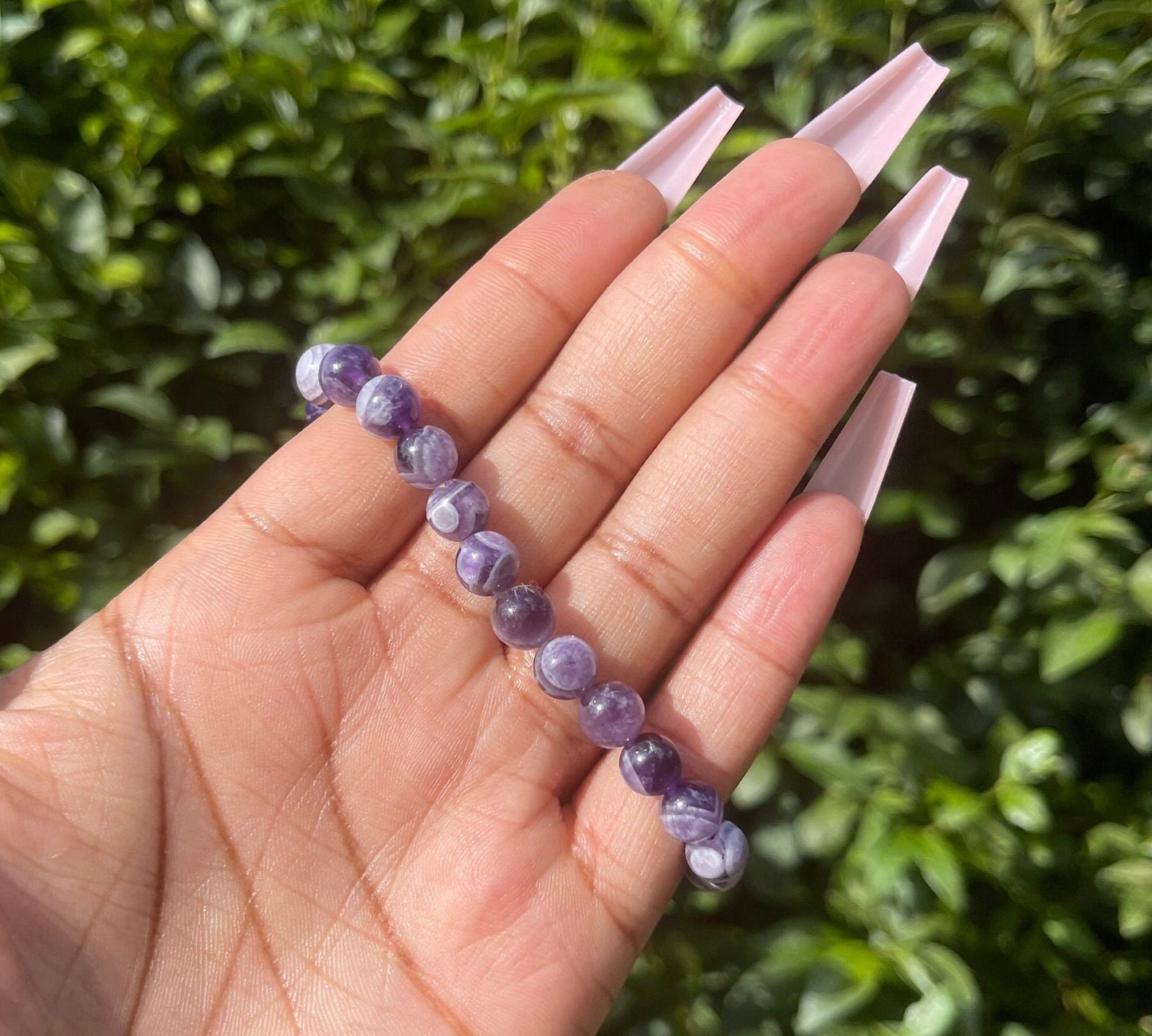 Chevron Amethyst Bracelet