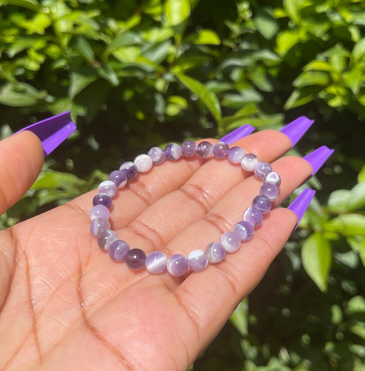 Chevron Amethyst Bracelet