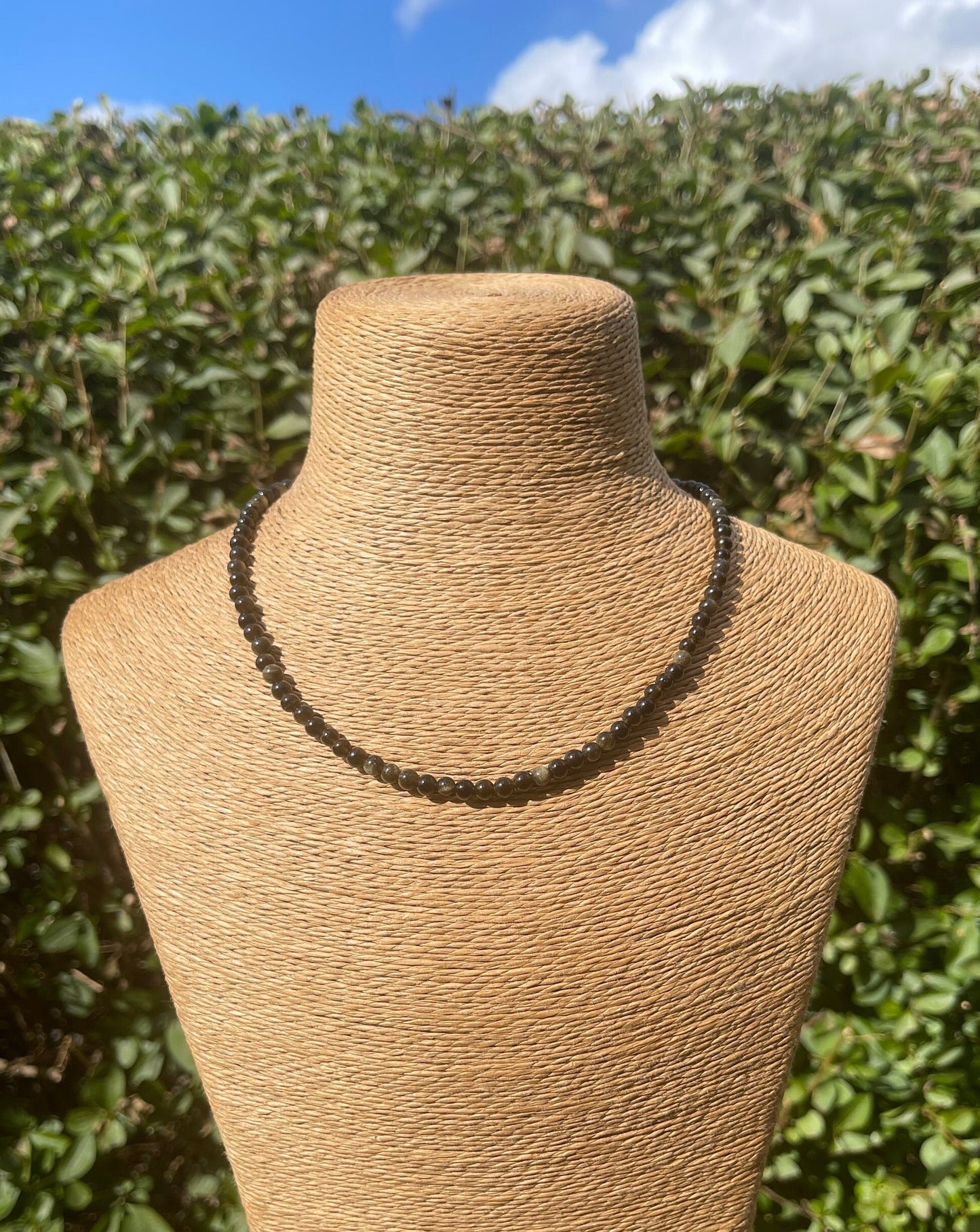 Gold Obsidian Necklace