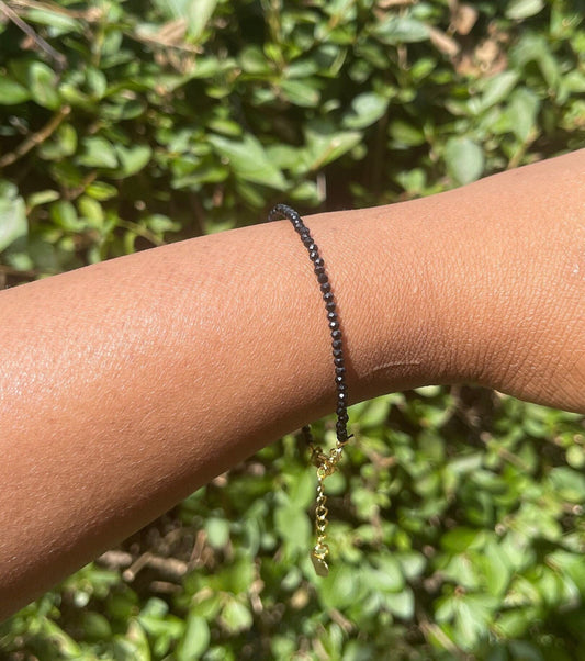 Black Tourmaline Adjustable Bracelet