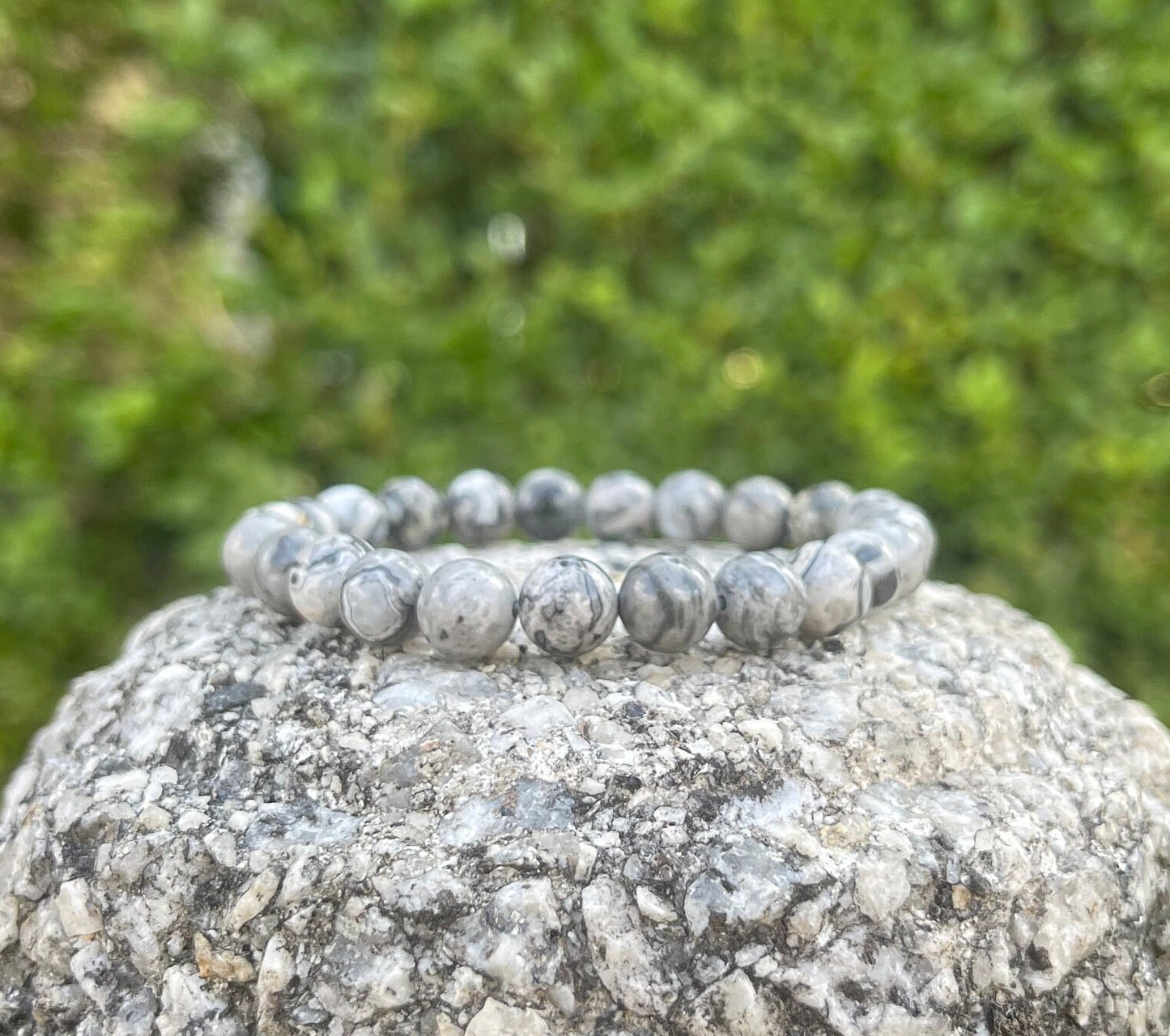 Map Jasper Bracelet, Healing Crystals, Jasper Stone, Men Bracelets, Grounding Protection Balance, Bracelets for Men, Gift for him, Gemstones