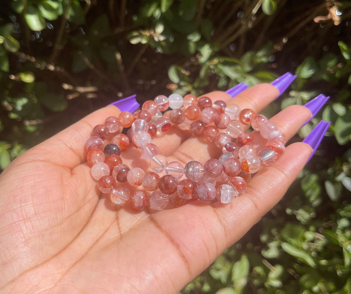 Red Hematoid Quartz Bracelet
