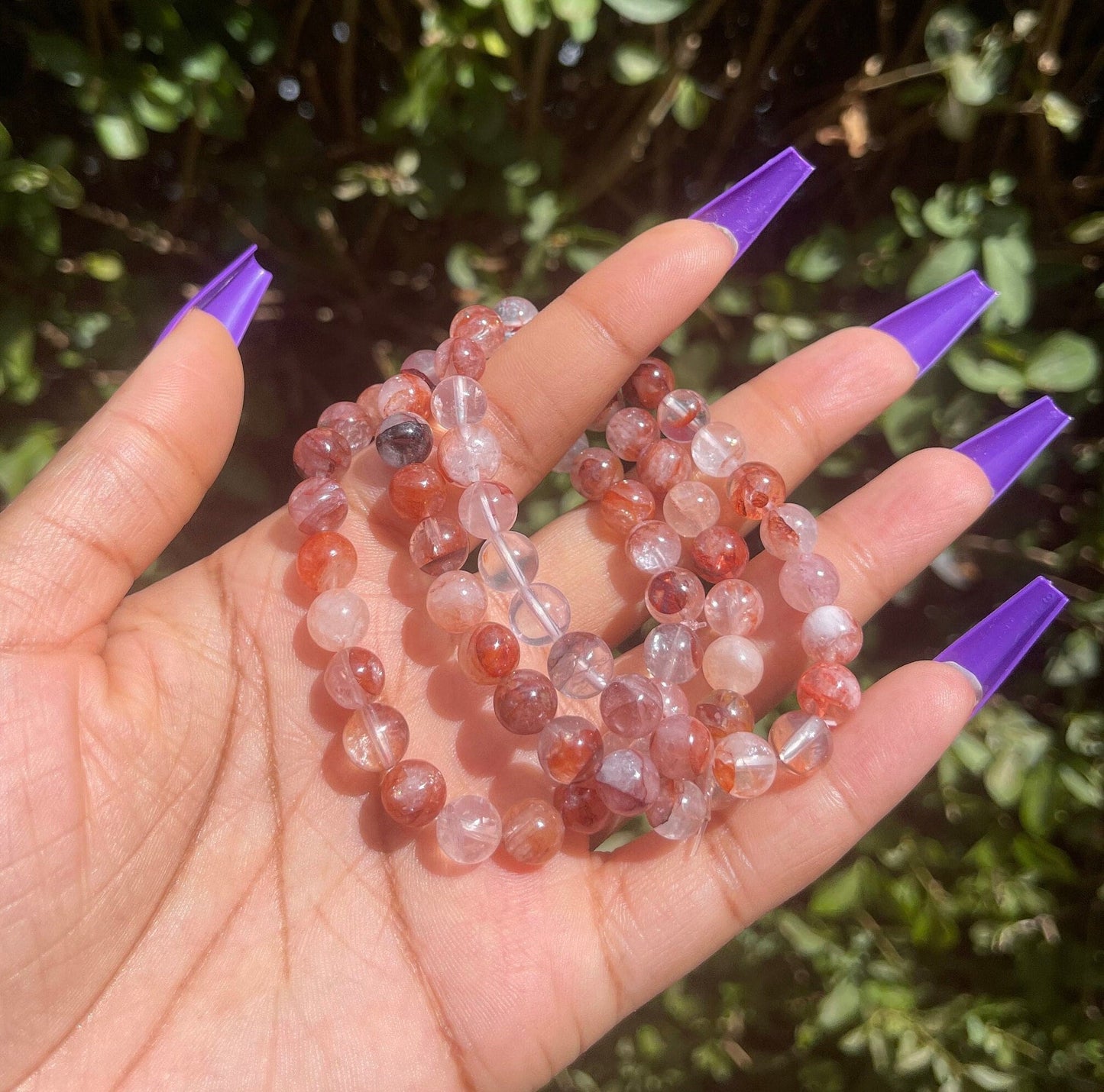Red Hematoid Quartz Bracelet