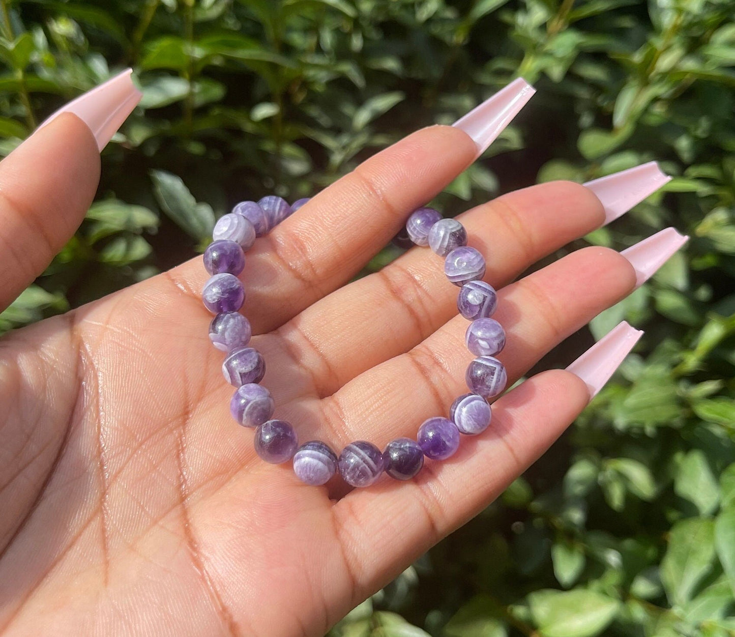 Chevron Amethyst Bracelet