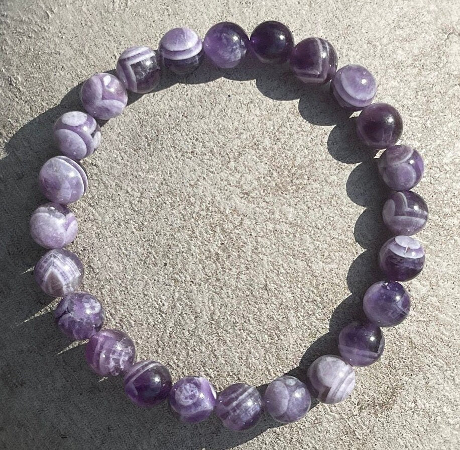 Chevron Amethyst Bracelet