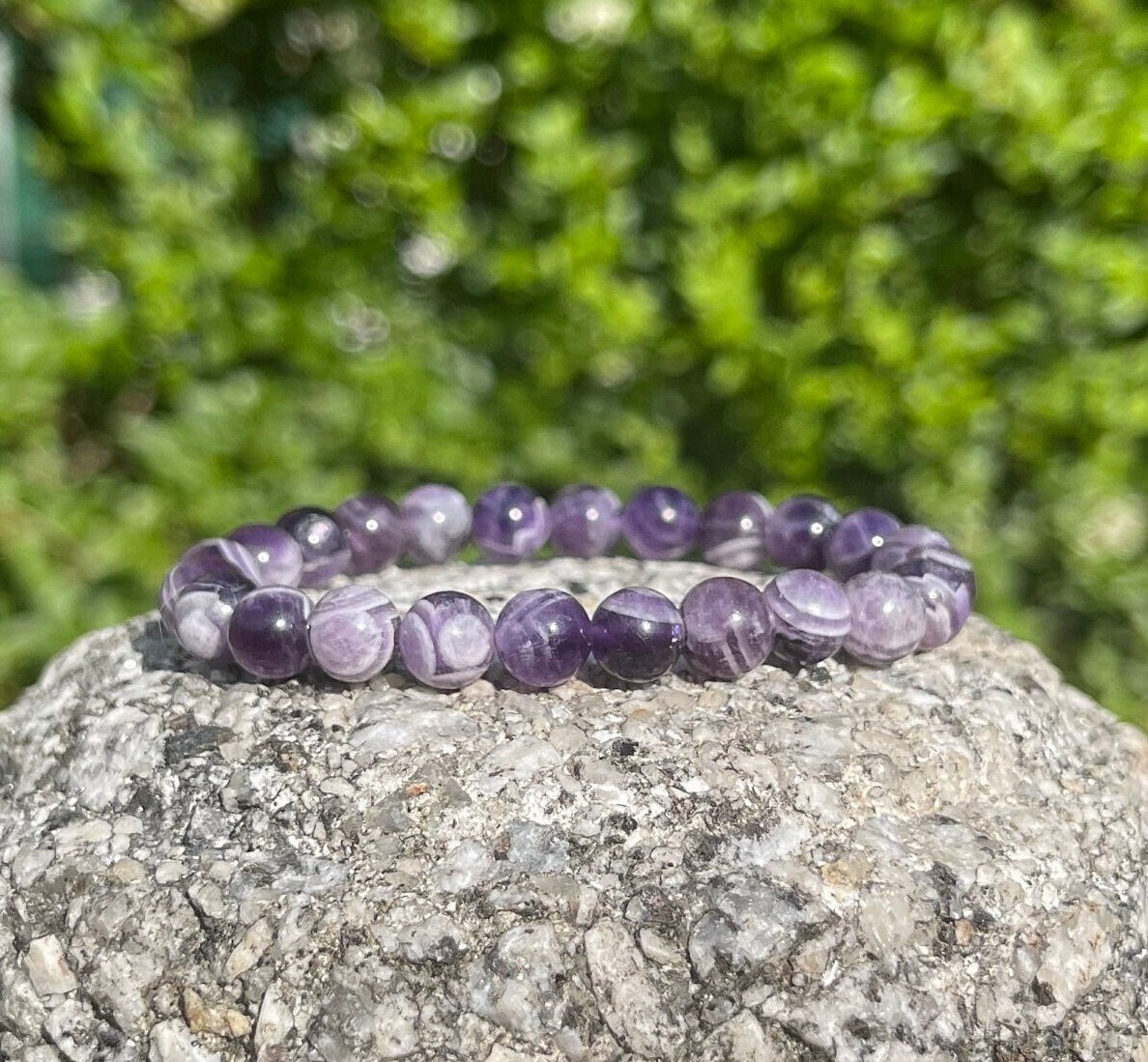 Chevron Amethyst Bracelet