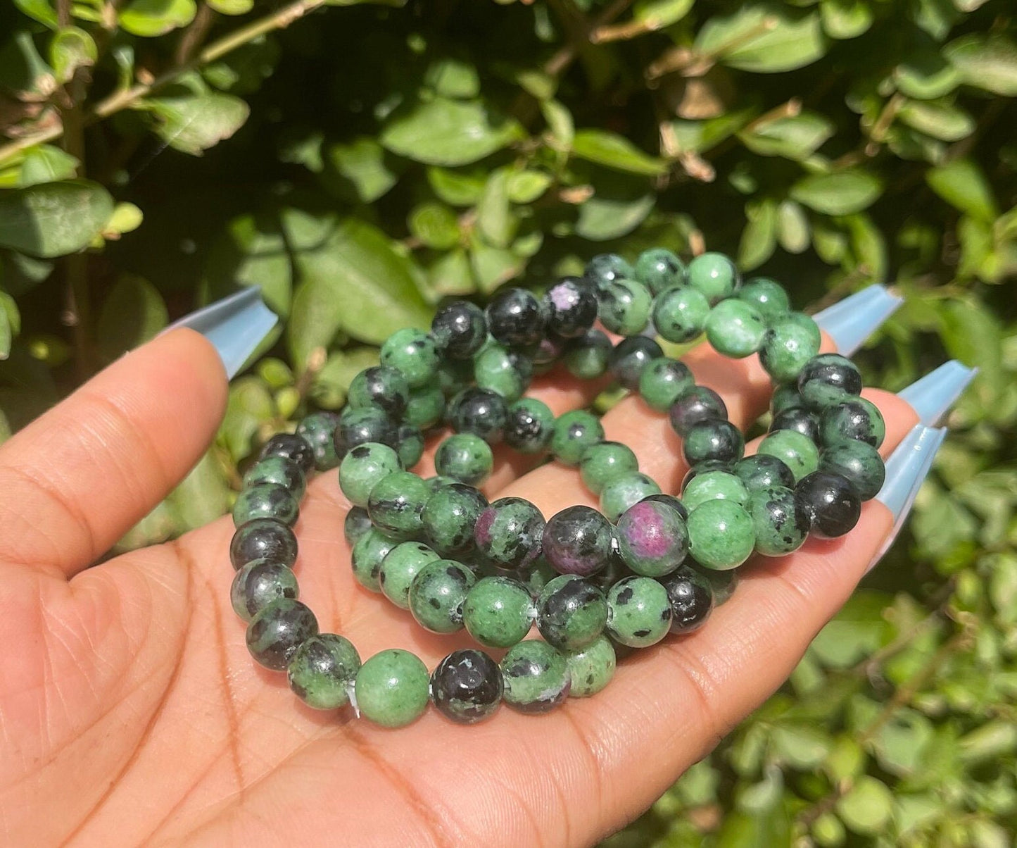 Ruby Zoisite Bracelet, Healing Crystal, Crystal Bracelet, Gemstone Chakra Bracelet, Beaded Bracelet, Gift for her, Gift for him, Unisex Gift