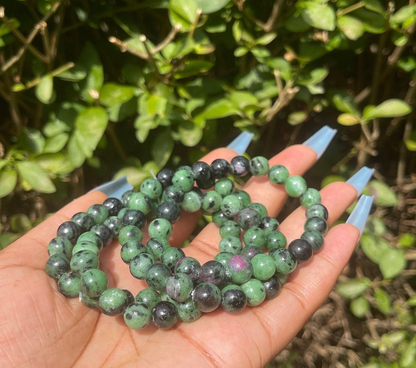 Ruby Zoisite Bracelet, Healing Crystal, Crystal Bracelet, Gemstone Chakra Bracelet, Beaded Bracelet, Gift for her, Gift for him, Unisex Gift