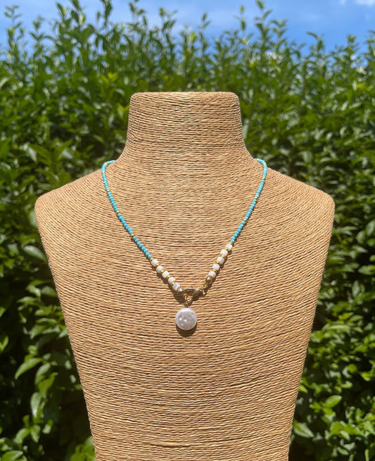 Turquoise Pearl Necklace