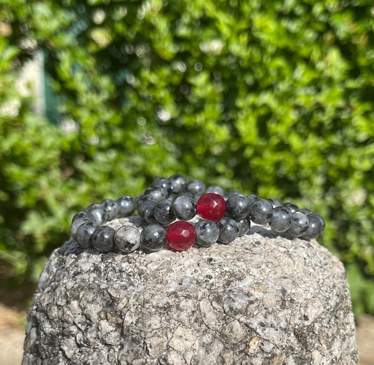 Larvikite Carnelian Couple Bracelets, Crystal Healing Bracelet, Healing Crystals, Chakra Beaded Jewelry, Handmade Bracelet, Crystal Gifts