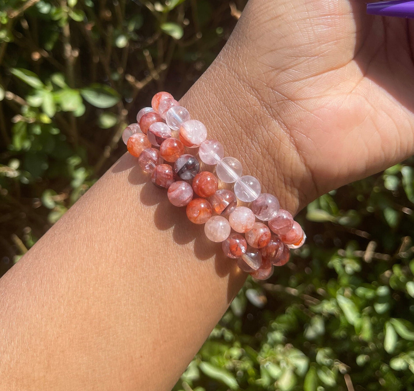 Red Hematoid Quartz Bracelet