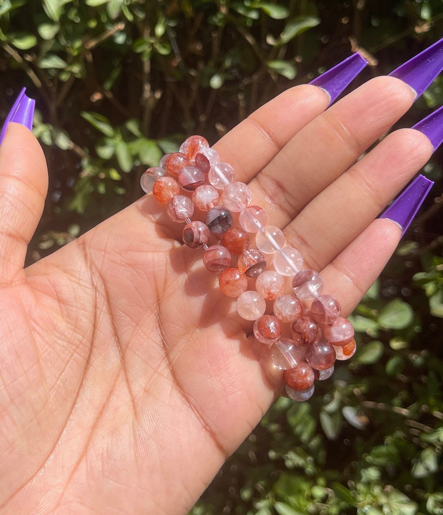 Red Hematoid Quartz Bracelet