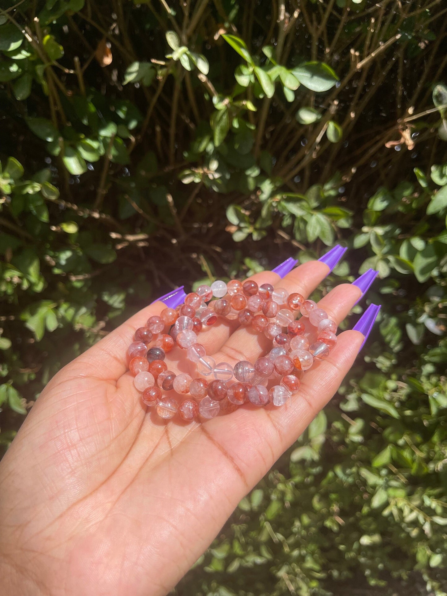 Red Hematoid Quartz Bracelet